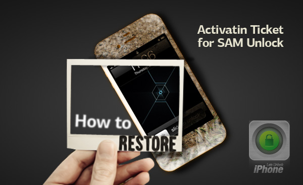 You can restore SAM activation ticket using RedSn0w (you can use this guide also with new RedSn0w 0.9.12b1), iFile or Cookie Cydia tweak.