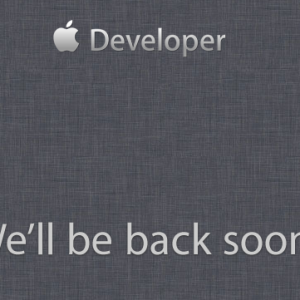 What developers see trying to get onto Apple's developers site, currently.