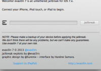 Download Evasi0n 7 v1.0.0 for iOS 7 Devices like iphone 5S / iPad Air / iPod Touch 3