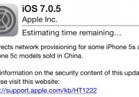Apple Released iOS 7.0.5 Update for iPhone 5c and iPhone 5S