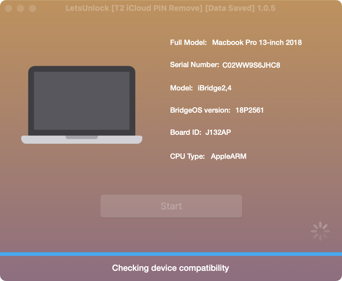 MacOS iCloud PIN Lock removing Software: Step1