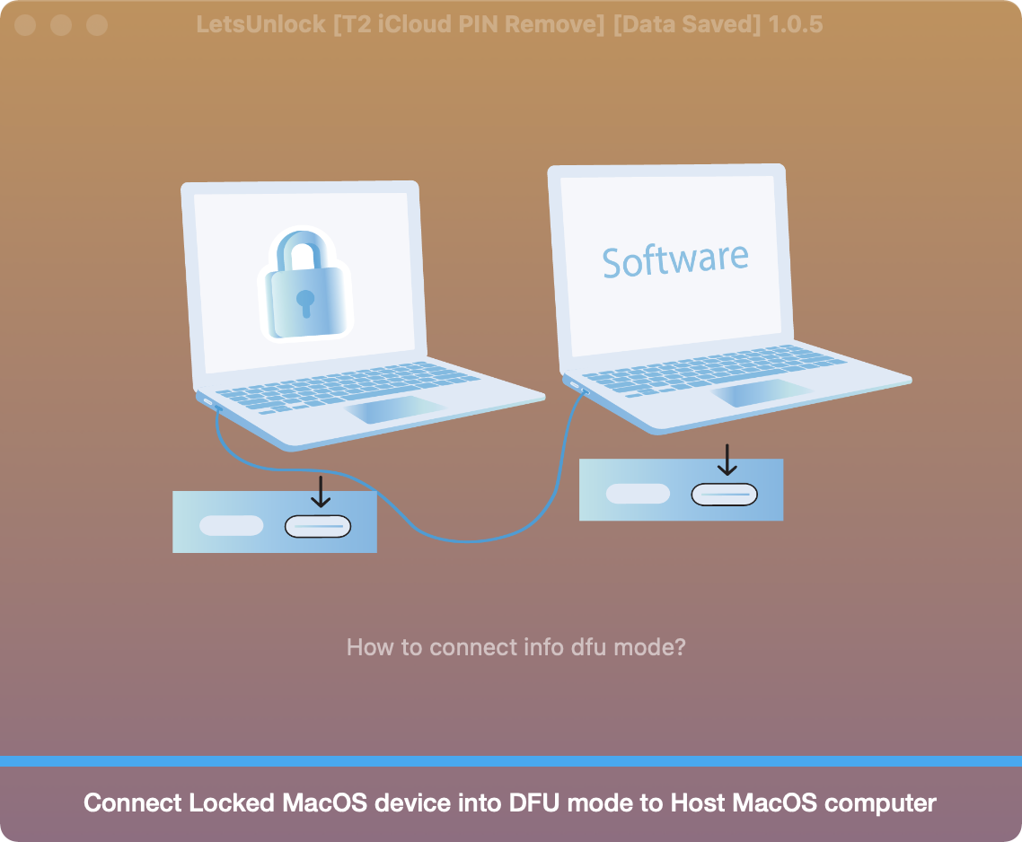 Put mac to DFU mode to start bypass system PIN lock