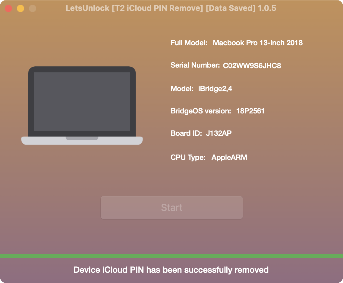 Step:5 bypass iCloud MacOS System Pin Lock Code Done!