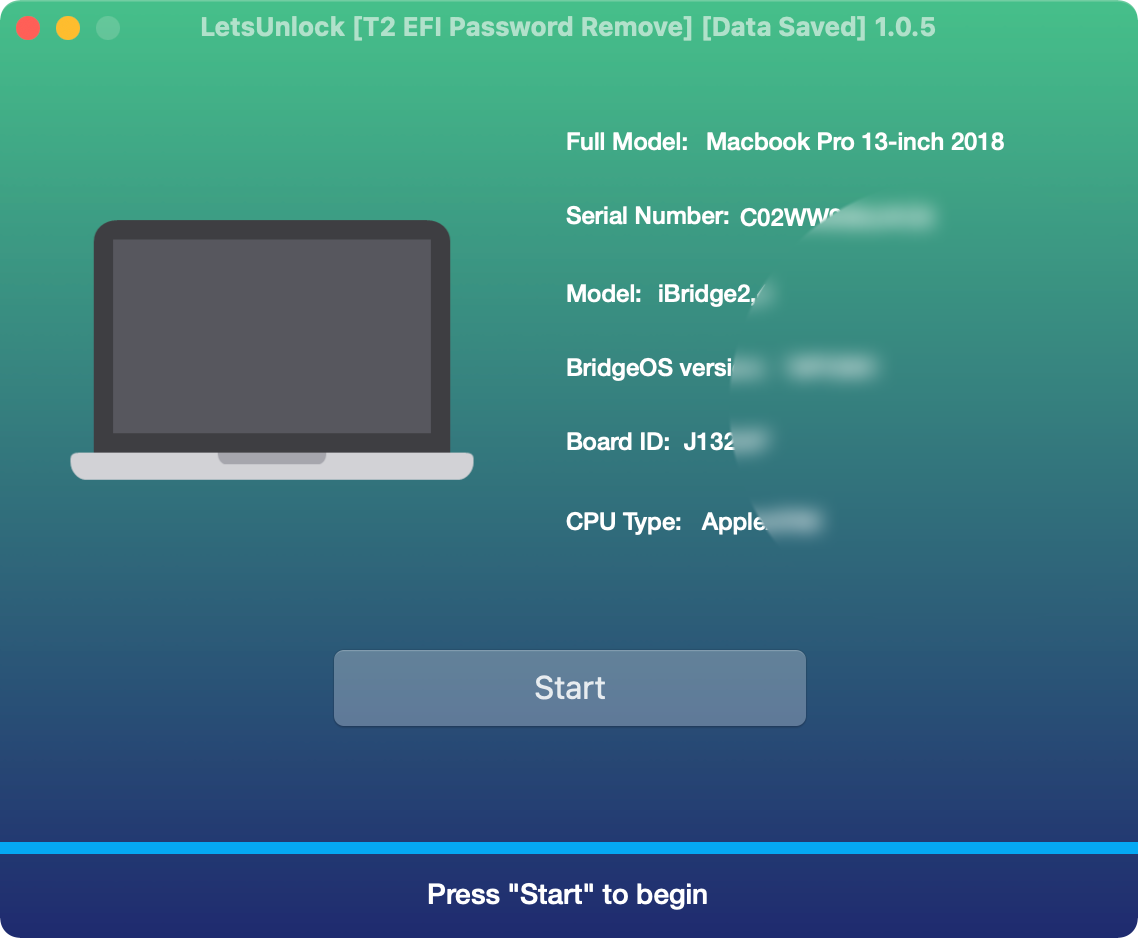 Start Bypass EFI Firmware lock