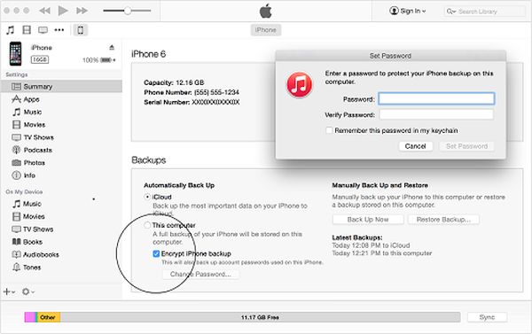 Backup Old iPhone Using iTunes
