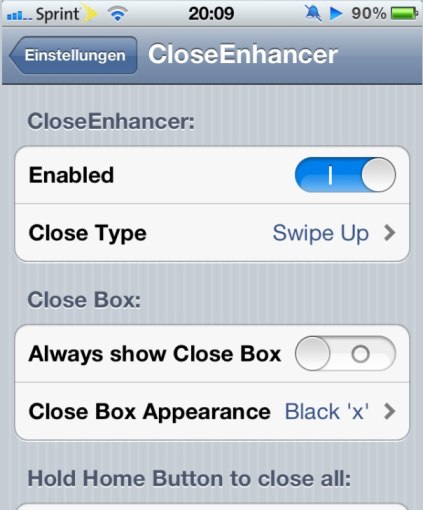 CloseEnhancer Cydia App