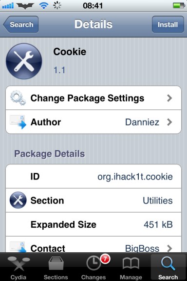 Cookie Cydia App to Backup Your Activation Ticket