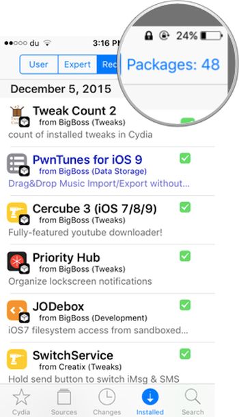How to See Exact Number of Cydia Tweaks on iPhone [Instruction]