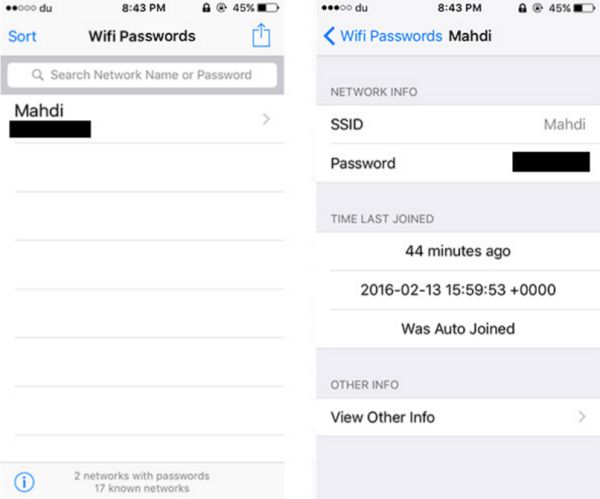 Show WiFi Password iPhone Guide for Saved Networks