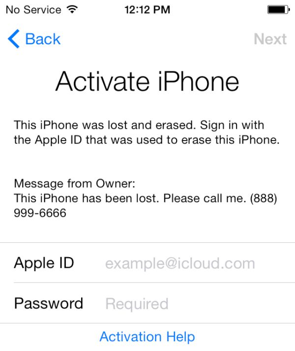 Lost iPhone Activation Screen How to Bypass iCloud Activation Lock iPhone 6