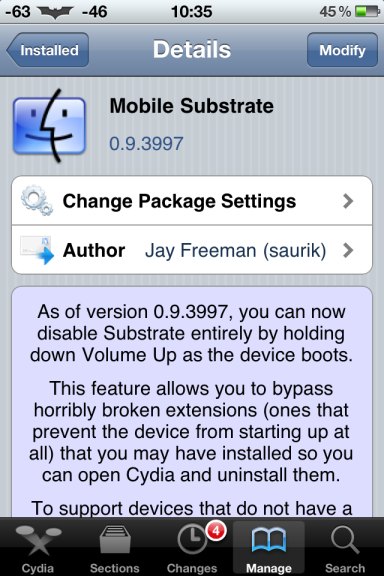 MobileSubstrate 0.9.3997 is Out