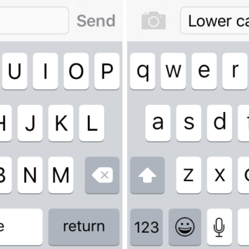Upper  Lower case letter keys in iOS 9