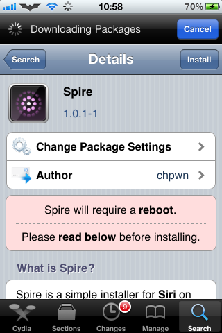 change siri voice cydia