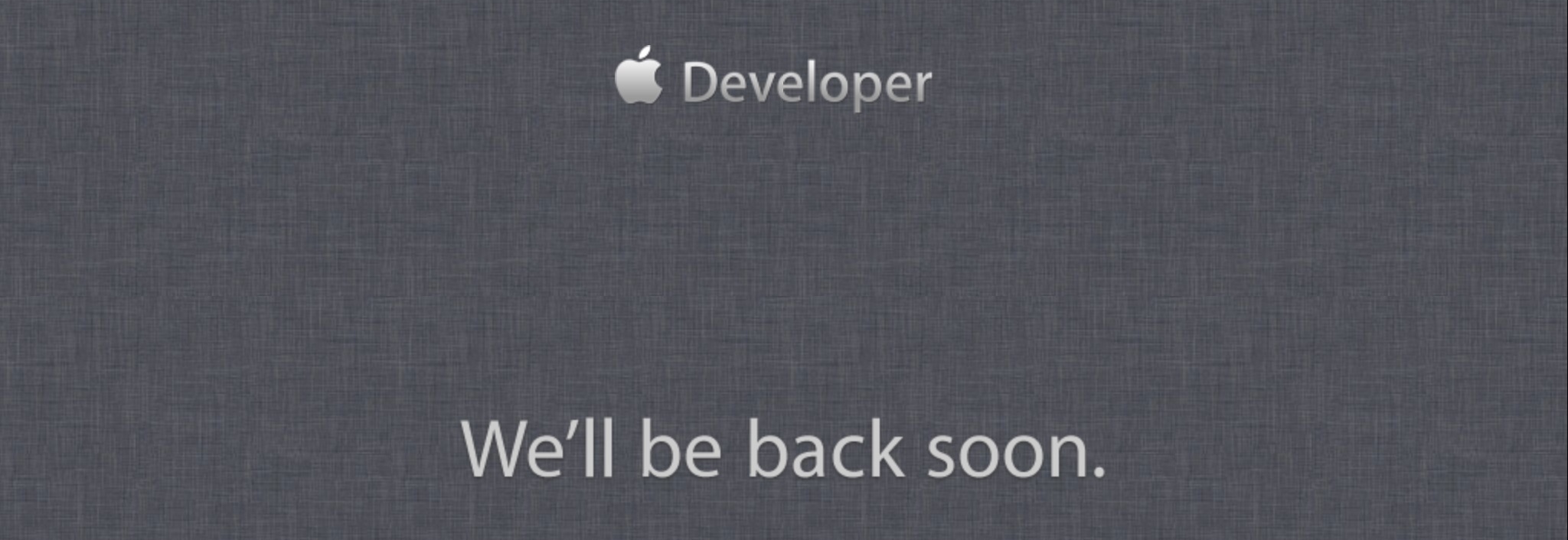 Apple Developer Site Down