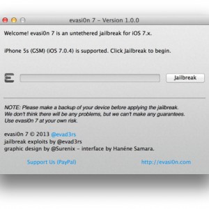 Evasi0n 7 App version 1.0.0 for Mac OS X