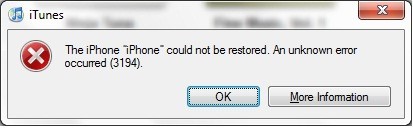 How to Fix iTunes Error 3194