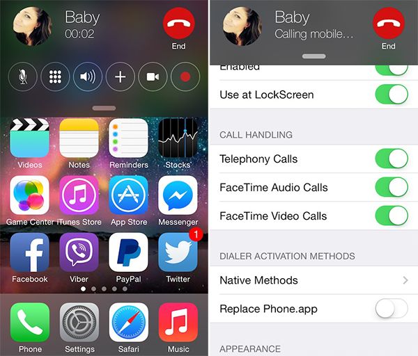 Turn iPhone Call Interface into Banner with iOS 9 Jailbreak Tweak