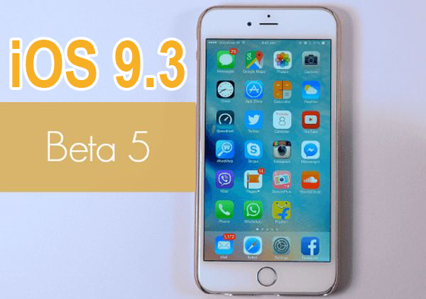 iOS 9.3 Beta 5 Release Offered to Download for iPhone Devs