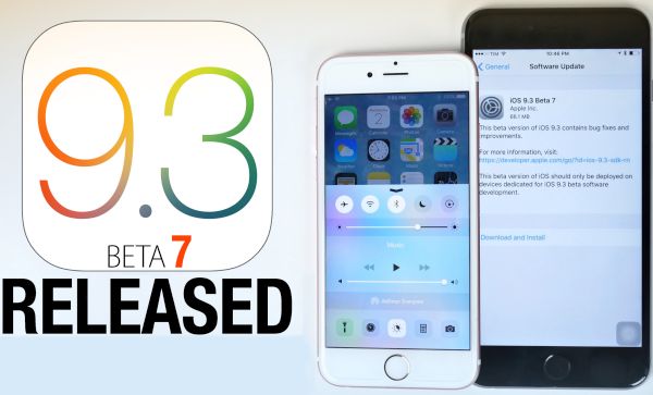 Apple Offers iOS 9.3 Beta 7 Release for iPhone and iPad