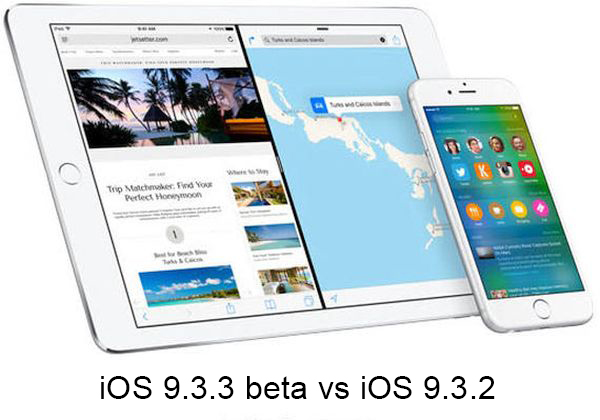 Compare iOS 9.3.3 vs iOS 9.3.2 via Speed Test
