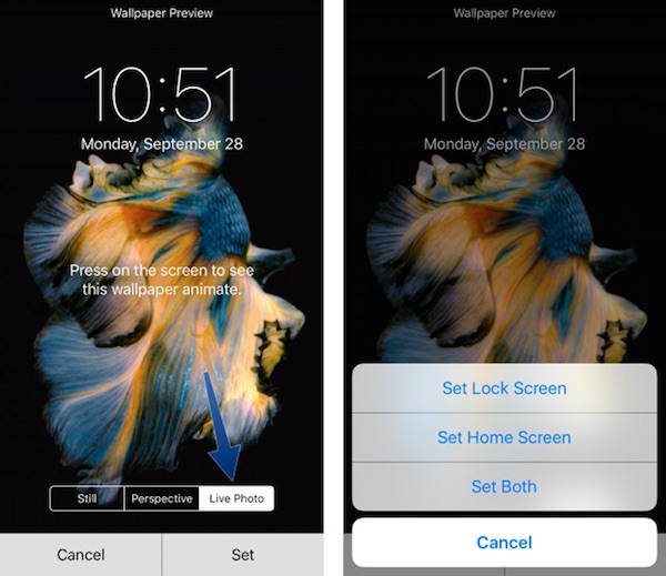 How to Use and Set Live Wallpaper on iPhone 6s / 6s Plus