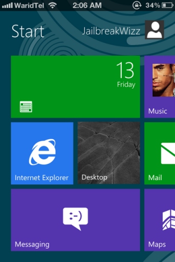 How to Setup Windows 8 Theme on iPhone and Other iOS Devices [DreamBoard]