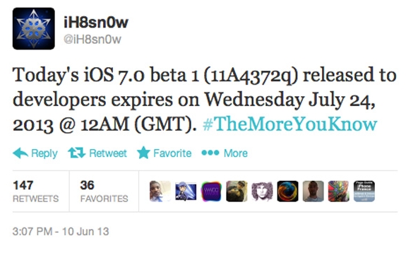 Apple iOS 7 Beta 1 Expiration Date is July 24th 2013