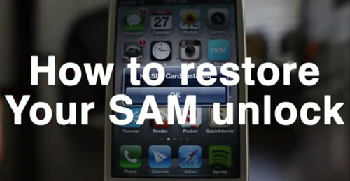 Restore SAM Unlock Activation Ticket [How To]