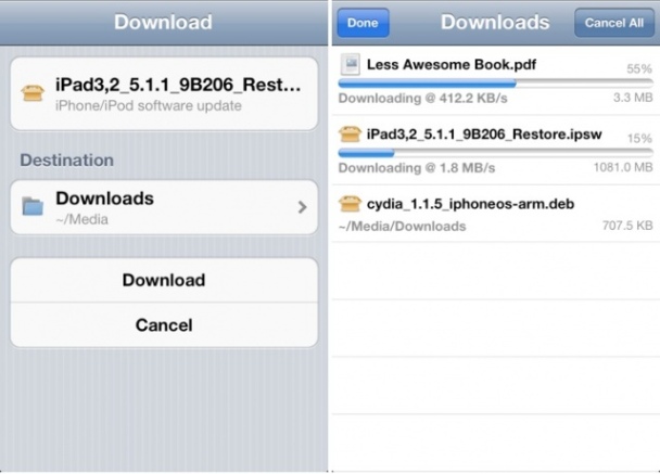 How to Setup Safari Download Manager For Free On iOS 5.1.1 and Lower