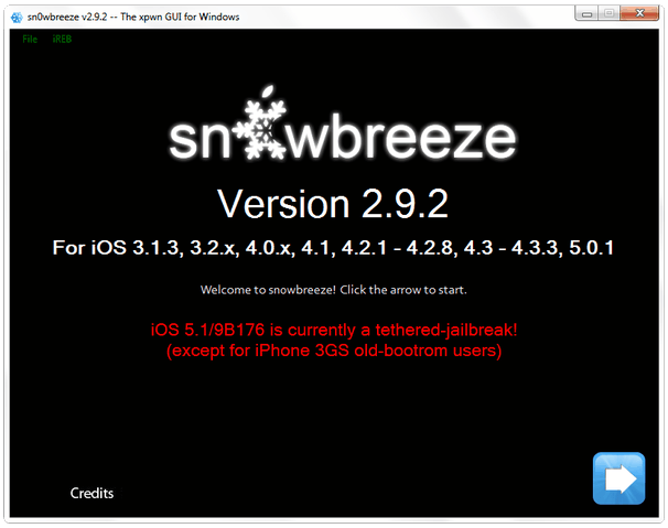 Sn0wbreeze 2.9.2 Semi Untethered Jailbreak Instruction