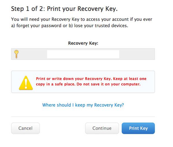 mac os recovery key id